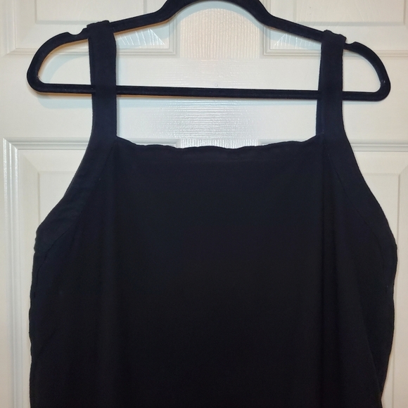 Eileen Fisher Stretch Crepe Dress Black Sz L - Picture 2 of 11